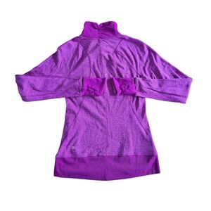 Lululemon Runderful Heathered Violet 1/2 Zip Athletic Top Pullover Womens Size 6